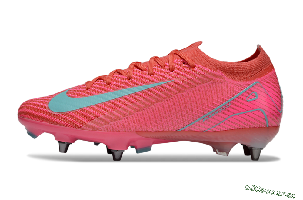 Men's Nike Air Zoom Mercurial Vapor 16 Elite SG Soft Ground Low-Tops Football Boots - Red/Jade/Pink 0