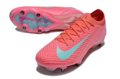 Men's Nike Air Zoom Mercurial Vapor 16 Elite SG Soft Ground Low-Tops Football Boots - Red/Jade/Pink