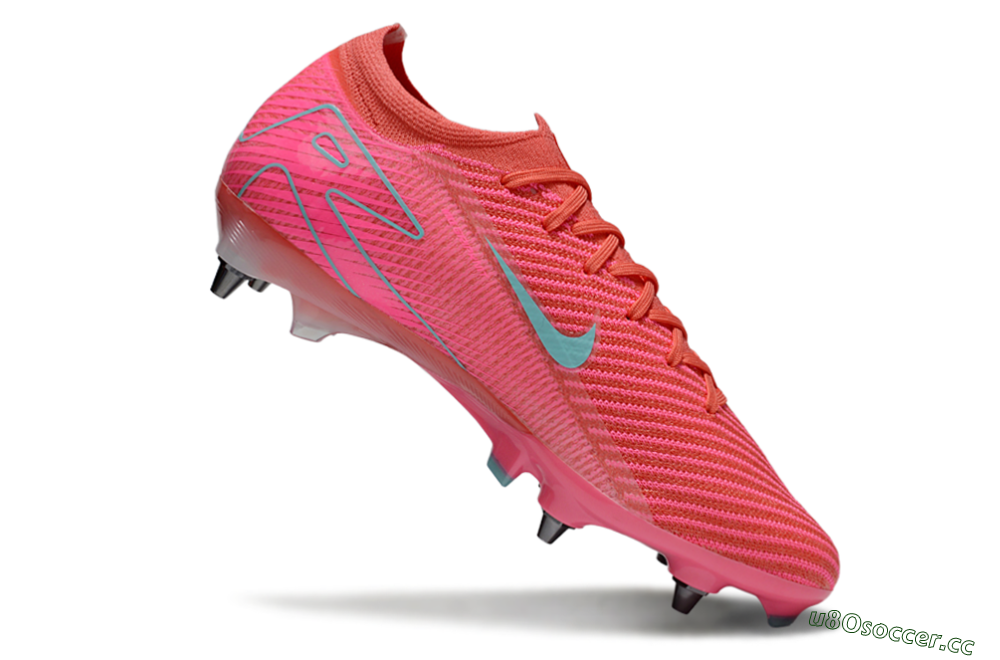 Men's Nike Air Zoom Mercurial Vapor 16 Elite SG Soft Ground Low-Tops Football Boots - Red/Jade/Pink 4