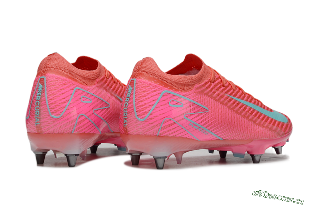 Men's Nike Air Zoom Mercurial Vapor 16 Elite SG Soft Ground Low-Tops Football Boots - Red/Jade/Pink 6