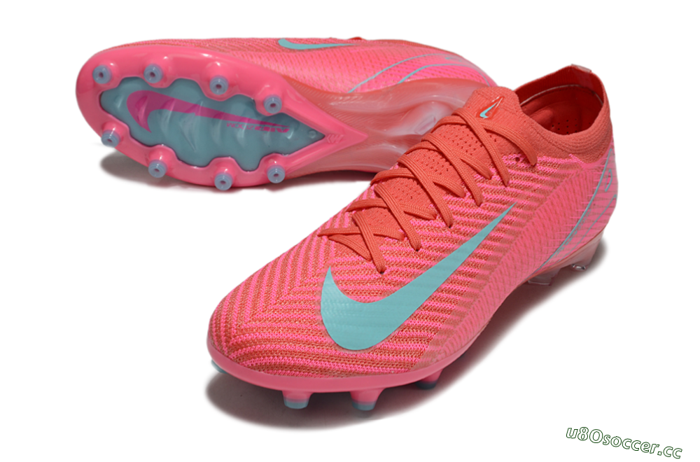 Unisex Nike Air Zoom Mercurial Vapor 16 Elite AG Artificial Grass Low-Tops Football Boots - Pink/Jade 3