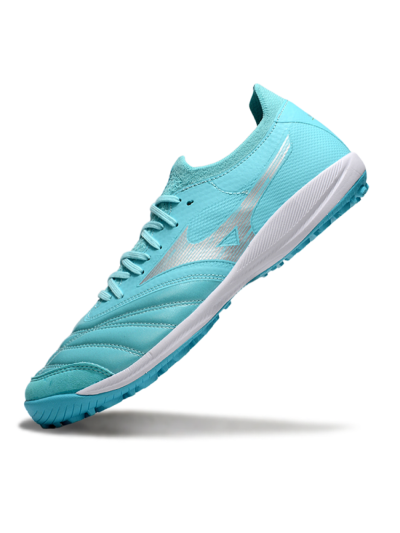 Men's Mizuno Morelia Neo Sala TF Artificial Turf Low-Tops Football Shoes - Jade/Silver/White