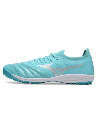 Men's Mizuno Morelia Neo Sala TF Artificial Turf Low-Tops Football Shoes - Jade/Silver/White