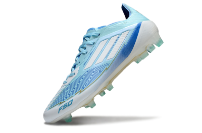 Men's Messi x Adidas F50 Elite FG Firm Ground Low-Tops Football Boots - Blue/Jade/White