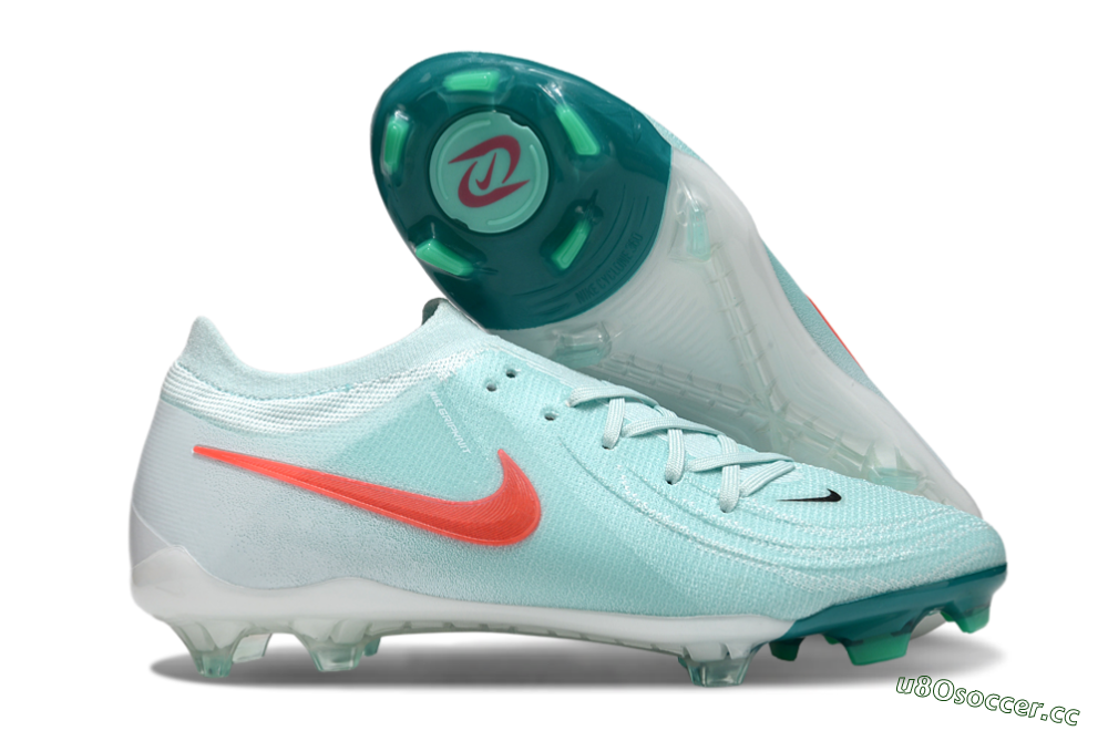 Men's Nike Phantom Luna Elite FG Firm Ground Low-Tops Football Boots - Jade/Red/White 2