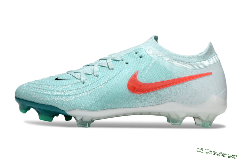 Men's Nike Phantom Luna Elite FG Firm Ground Low-Tops Football Boots - Jade/Red/White 0