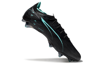 Men's Puma Ultra 5 Ultimate FG Firm Ground Low-Tops Football Boots - Black/Jade