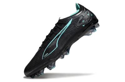 Men's Puma Ultra 5 Ultimate FG Firm Ground Low-Tops Football Boots - Black/Jade