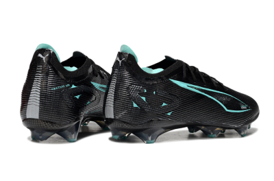 Men's Puma Ultra 5 Ultimate FG Firm Ground Low-Tops Football Boots - Black/Jade