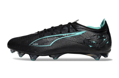 Men's Puma Ultra 5 Ultimate FG Firm Ground Low-Tops Football Boots - Black/Jade