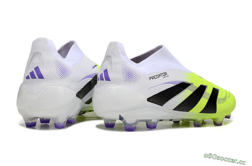 Unisex Adidas Predator Elite 25 Laceless FG Firm Ground Low-Tops Football Boots - Yellow/Black/White 6