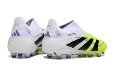 Unisex Adidas Predator Elite 25 Laceless FG Firm Ground Low-Tops Football Boots - Yellow/Black/White