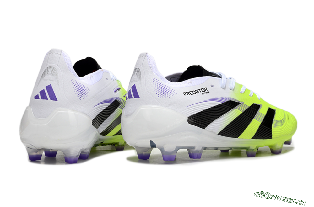 Unisex Adidas Predator Elite 25 FG Firm Ground Low-Tops Football Boots - Yellow/Black/White 6