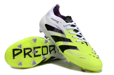 Unisex Adidas Predator Elite 25 FG Firm Ground Low-Tops Football Boots - Yellow/Black/White