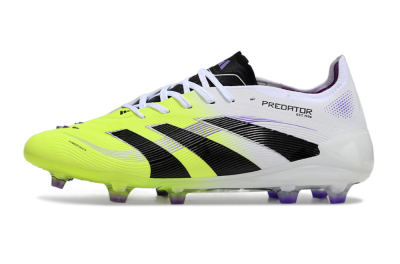 Unisex Adidas Predator Elite 25 FG Firm Ground Low-Tops Football Boots - Yellow/Black/White