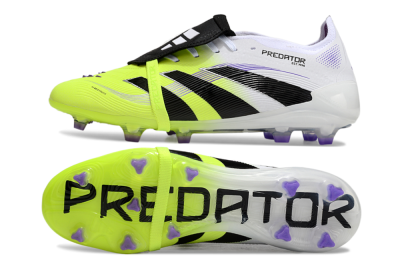Unisex Adidas Predator Elite 25 Foldover Tongue FG Firm Ground Low-Tops Football Boots - Yellow/Black/White