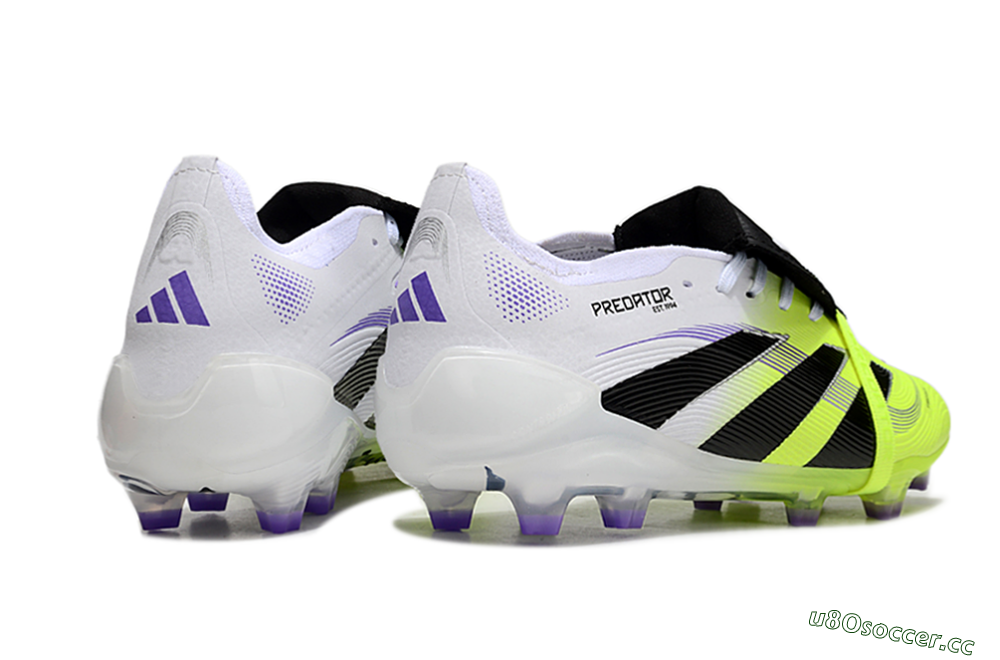 Unisex Adidas Predator Elite 25 Foldover Tongue FG Firm Ground Low-Tops Football Boots - Yellow/Black/White 6