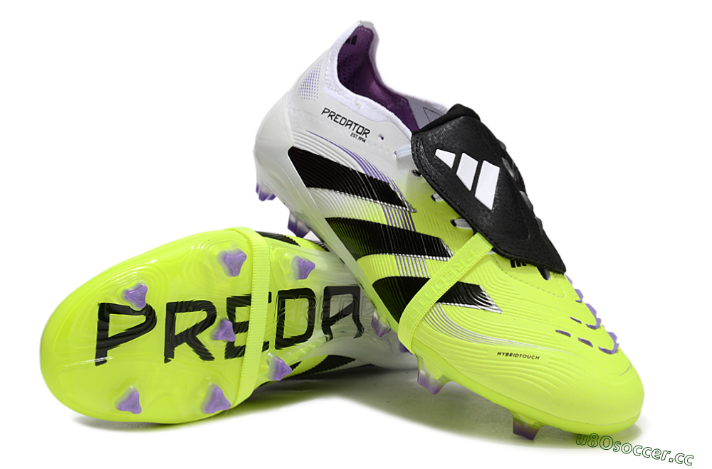 Unisex Adidas Predator Elite 25 Foldover Tongue FG Firm Ground Low-Tops Football Boots - Yellow/Black/White 3