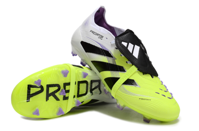 Unisex Adidas Predator Elite 25 Foldover Tongue FG Firm Ground Low-Tops Football Boots - Yellow/Black/White