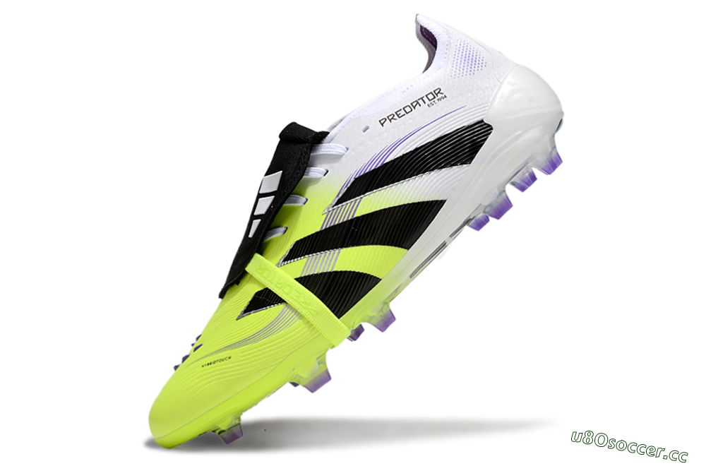 Unisex Adidas Predator Elite 25 Foldover Tongue FG Firm Ground Low-Tops Football Boots - Yellow/Black/White 5