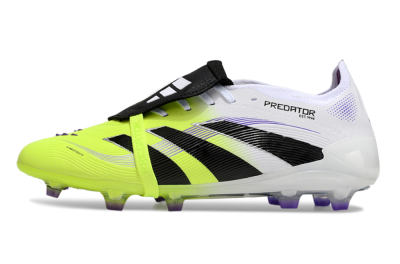 Unisex Adidas Predator Elite 25 Foldover Tongue FG Firm Ground Low-Tops Football Boots - Yellow/Black/White