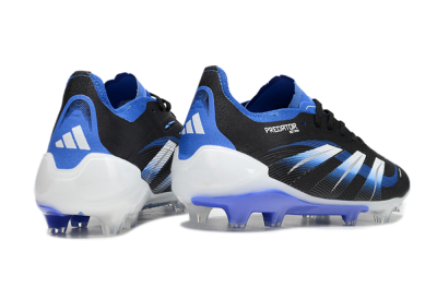 Unisex Adidas Predator Elite 25 FG Firm Ground Low-Tops Football Boots - Black/Blue/White