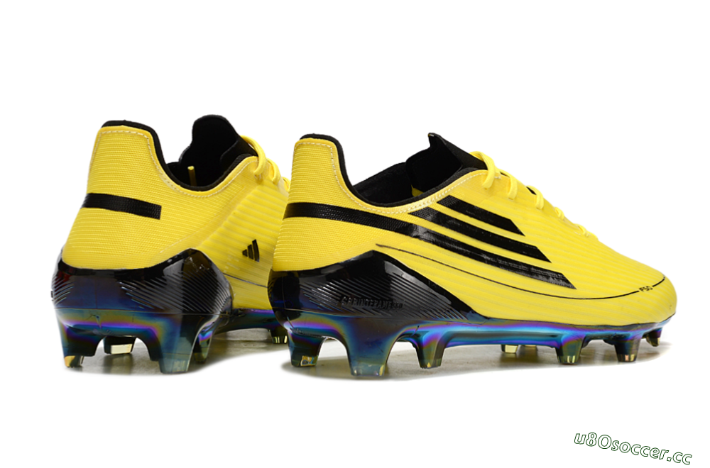 Men's Adidas F50 Elite FG Firm Ground Low-Tops Football Boots - Yellow/Black/Gold 6