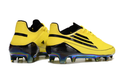 Men's Adidas F50 Elite FG Firm Ground Low-Tops Football Boots - Yellow/Black/Gold