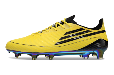 Men's Adidas F50 Elite FG Firm Ground Low-Tops Football Boots - Yellow/Black/Gold