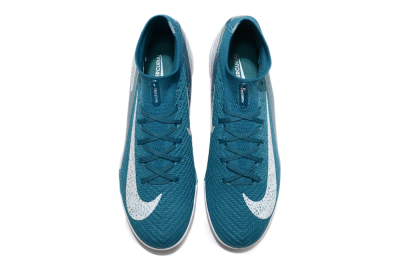 Unisex Nike Air Zoom Mercurial Superfly 10 Elite TF Artificial Turf High-Tops Football Shoes - Blue/White