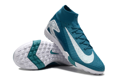 Unisex Nike Air Zoom Mercurial Superfly 10 Elite TF Artificial Turf High-Tops Football Shoes - Blue/White