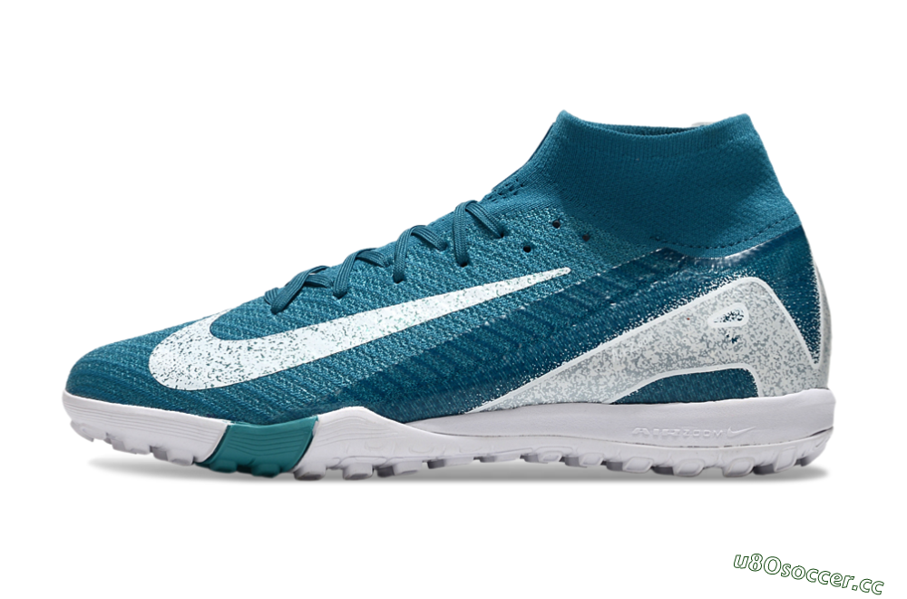 Unisex Nike Air Zoom Mercurial Superfly 10 Elite TF Artificial Turf High-Tops Football Shoes - Blue/White 0