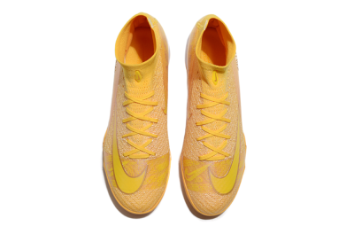 Unisex Nike Air Zoom Mercurial Superfly 10 Elite TF Artificial Turf High-Tops Football Shoes - Yellow/White