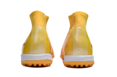 Unisex Nike Air Zoom Mercurial Superfly 10 Elite TF Artificial Turf High-Tops Football Shoes - Yellow/White
