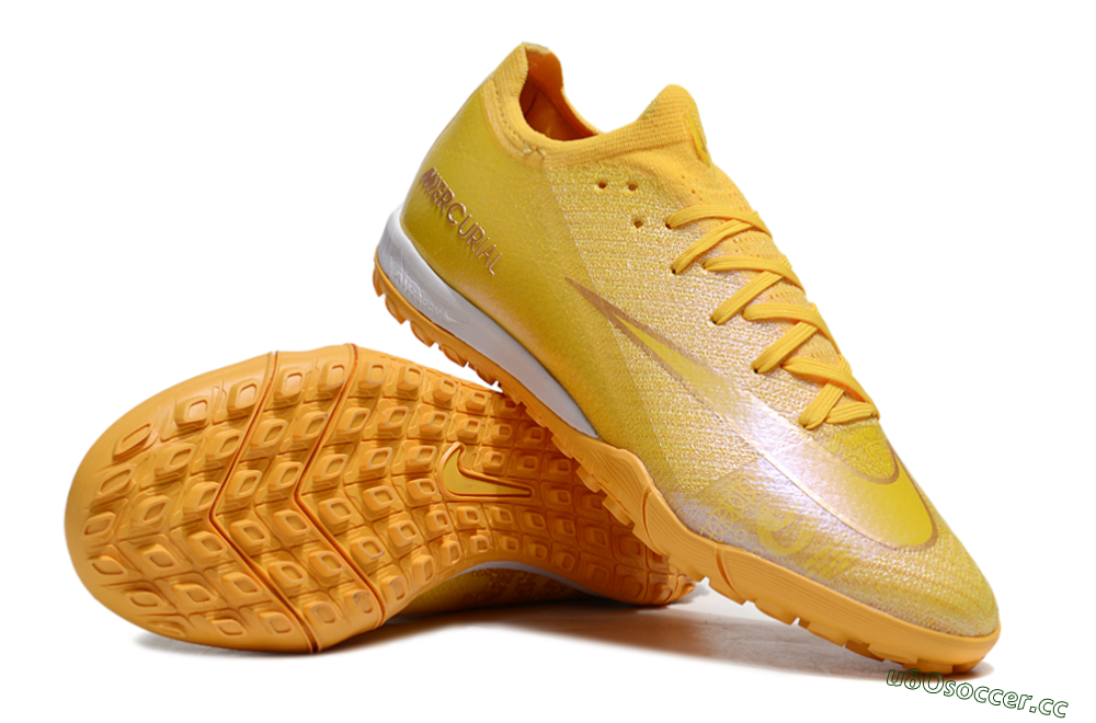 Unisex Nike Air Zoom Mercurial Vapor 16 Elite TF Artificial Turf Low-Tops Football Shoes - Yellow/White 3