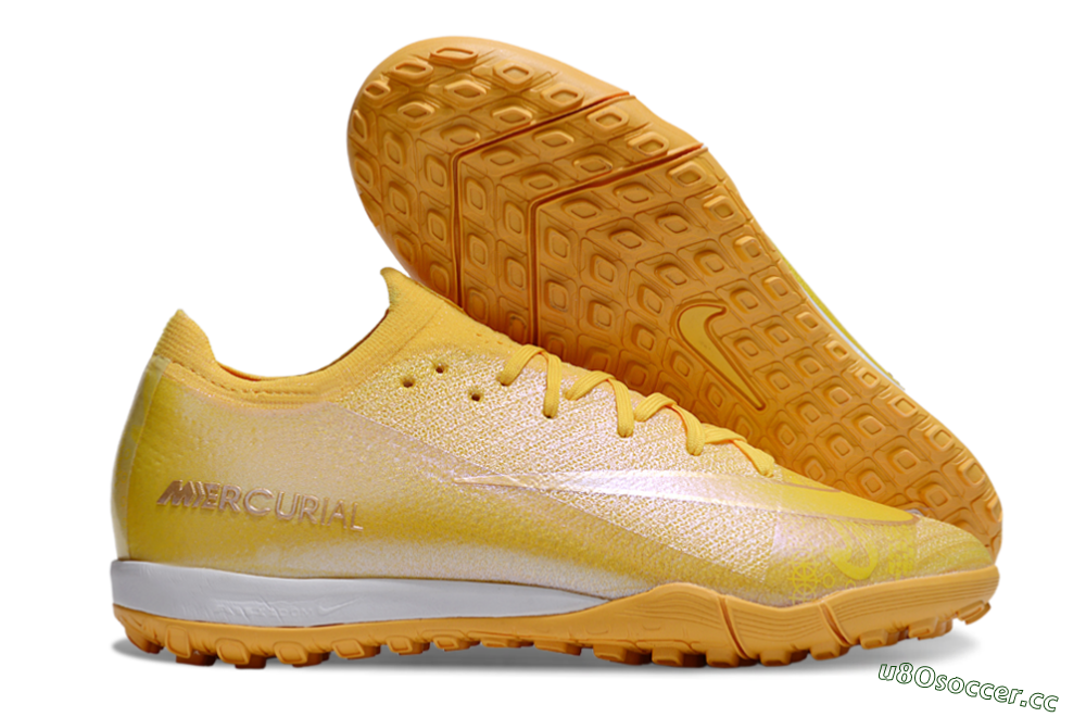 Unisex Nike Air Zoom Mercurial Vapor 16 Elite TF Artificial Turf Low-Tops Football Shoes - Yellow/White 2
