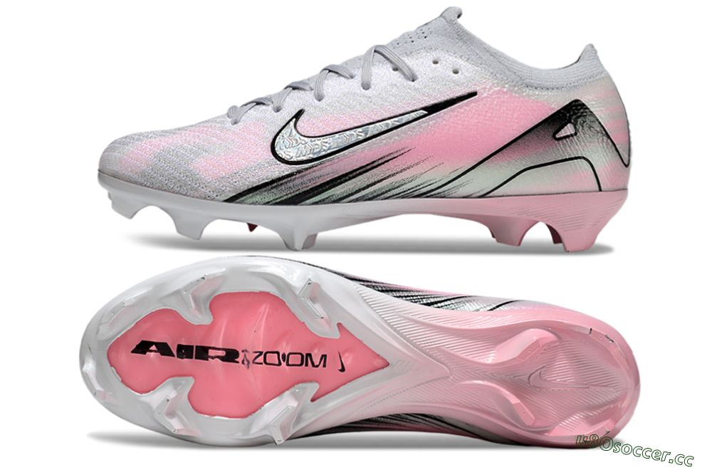 Unisex Nike Air Zoom Mercurial Vapor 16 Elite FG Firm Ground Low-Tops Football Boots - Silver/Pink/Black 1