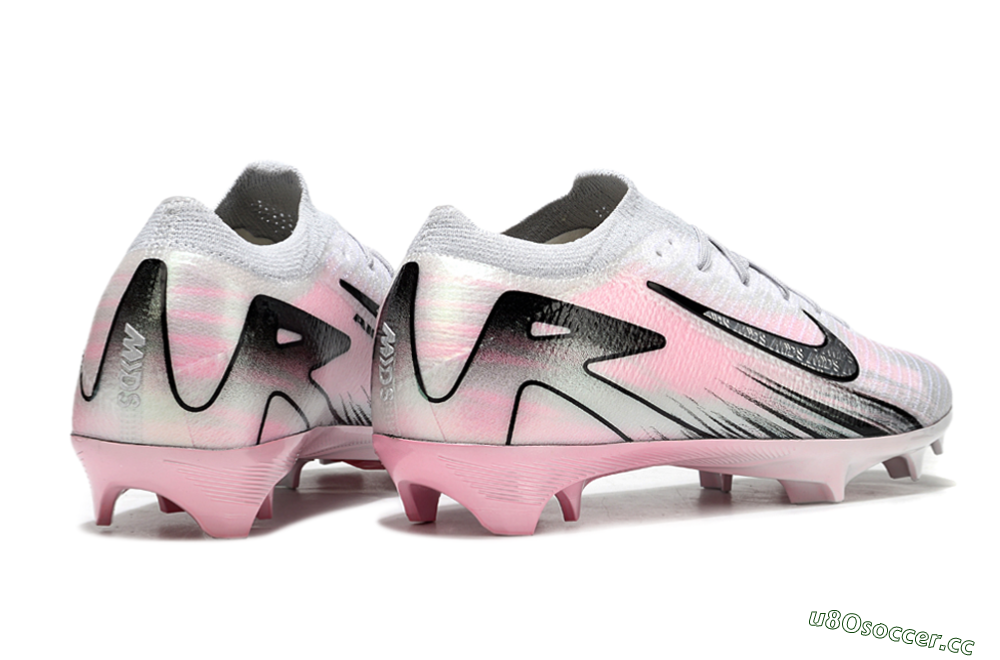 Unisex Nike Air Zoom Mercurial Vapor 16 Elite FG Firm Ground Low-Tops Football Boots - Silver/Pink/Black 6