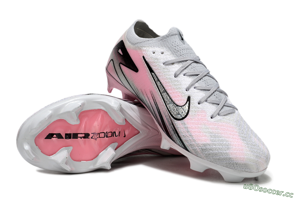 Unisex Nike Air Zoom Mercurial Vapor 16 Elite FG Firm Ground Low-Tops Football Boots - Silver/Pink/Black 3