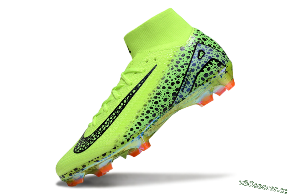 Unisex Nike Air Zoom Mercurial Superfly 10 Elite FG Firm Ground High-Tops Football Boots - Yellow/Black/Leopard 4