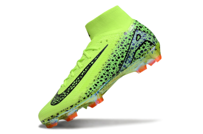 Unisex Nike Air Zoom Mercurial Superfly 10 Elite FG Firm Ground High-Tops Football Boots - Yellow/Black/Leopard