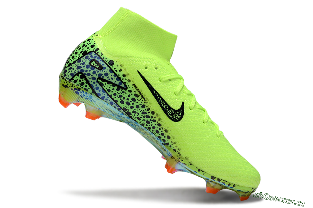 Unisex Nike Air Zoom Mercurial Superfly 10 Elite FG Firm Ground High-Tops Football Boots - Yellow/Black/Leopard 5