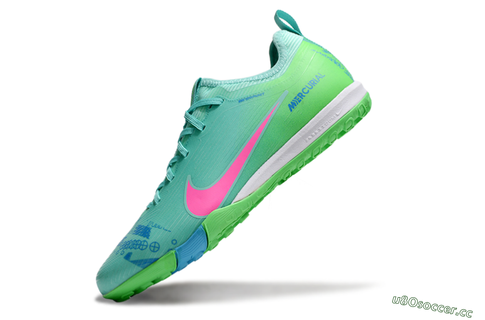 Unisex Nike Air Zoom Mercurial Vapor 16 Pro TF Artificial Turf Low-Tops Football Shoes - Yellow/Pink/Blue 6