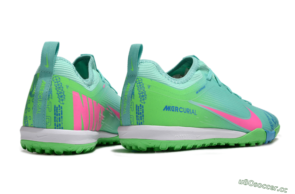 Unisex Nike Air Zoom Mercurial Vapor 16 Pro TF Artificial Turf Low-Tops Football Shoes - Yellow/Pink/Blue 7