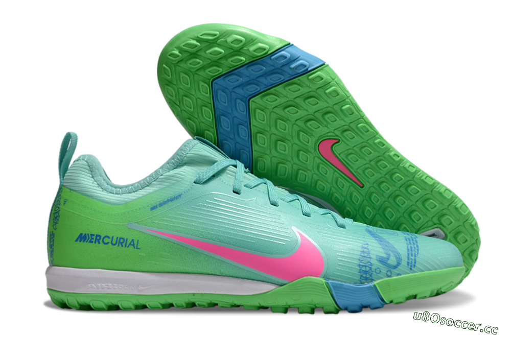 Unisex Nike Air Zoom Mercurial Vapor 16 Pro TF Artificial Turf Low-Tops Football Shoes - Yellow/Pink/Blue 2