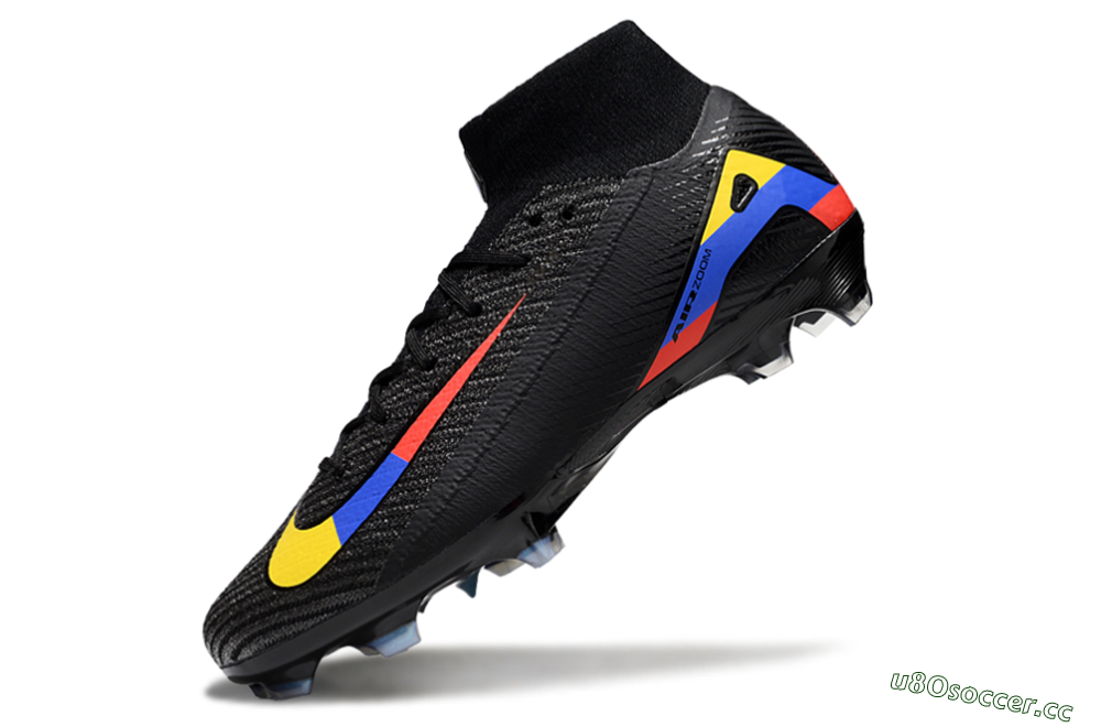 Unisex Nike Air Zoom Mercurial Superfly 10 Elite FG Firm Ground High-Tops Football Boots - Black/Red/Blue/Yellow 3