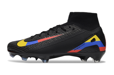 Unisex Nike Air Zoom Mercurial Superfly 10 Elite FG Firm Ground High-Tops Football Boots - Black/Red/Blue/Yellow