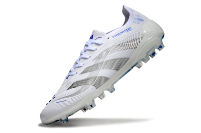 Men's Adidas Predator Elite 25 FG Firm Ground Low-Tops Football Boots - White/Blue/Black