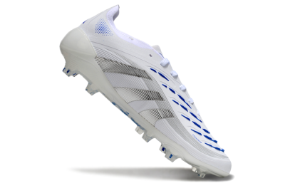 Men's Adidas Predator Elite 25 FG Firm Ground Low-Tops Football Boots - White/Blue/Black
