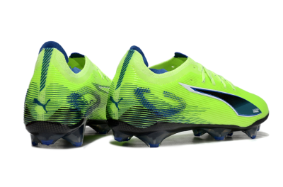 Men's Puma Ultra Ultimate FG Firm Ground Low-Tops Football Boots - Yellow/Blue/Black